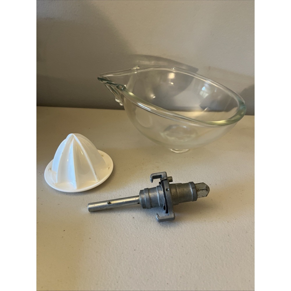 Vintage KitchenAid Hobart Mixer Juice Extractor Juicer Attachment Glass Untested